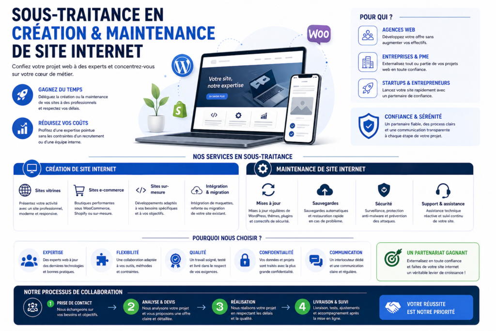 Logo représentant les services de sous-traitance pour les sites WordPress.